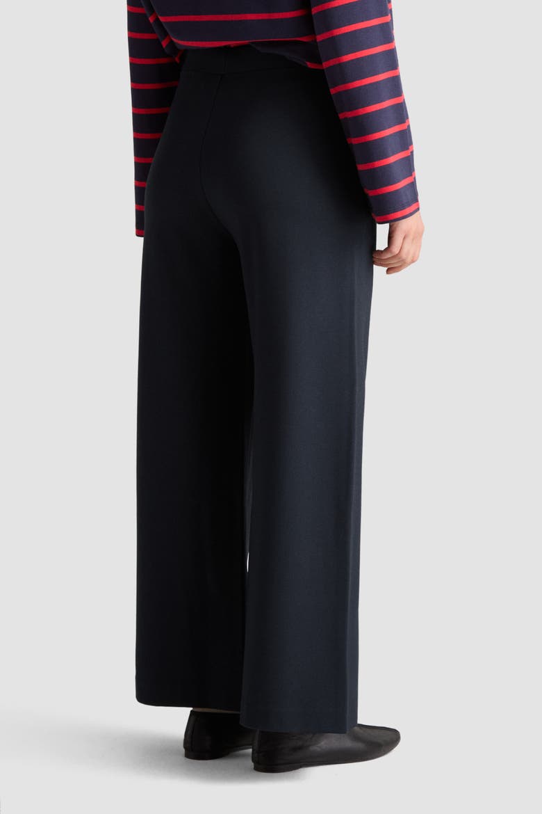 Lottie Wide Cropped Pants, Alternate, color, Midnight