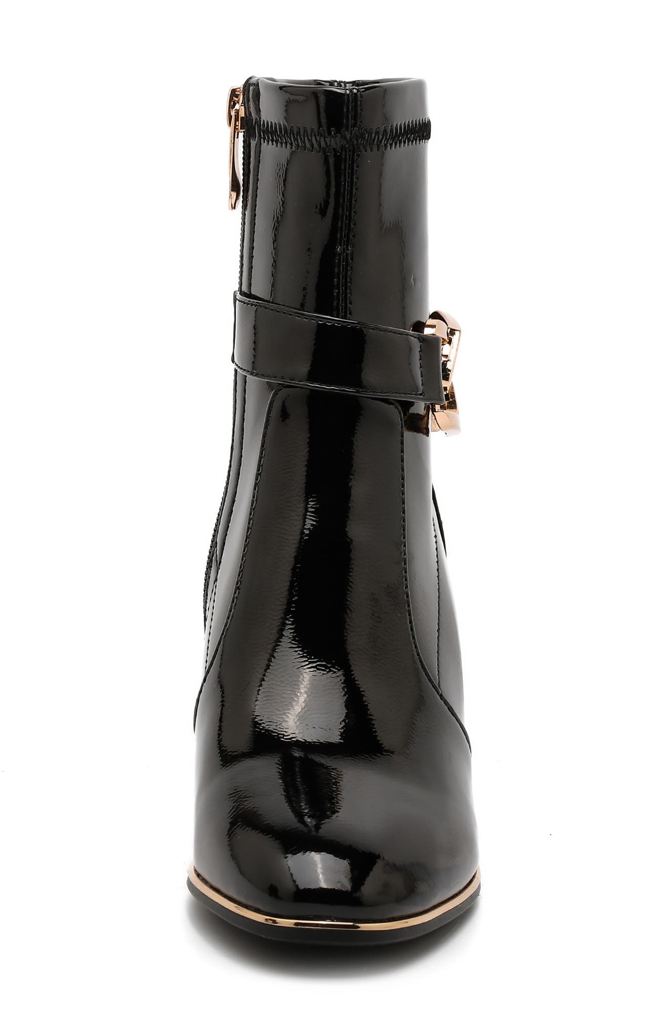 Talissa Faux Leather Bootie, Alternate, color, BLACK