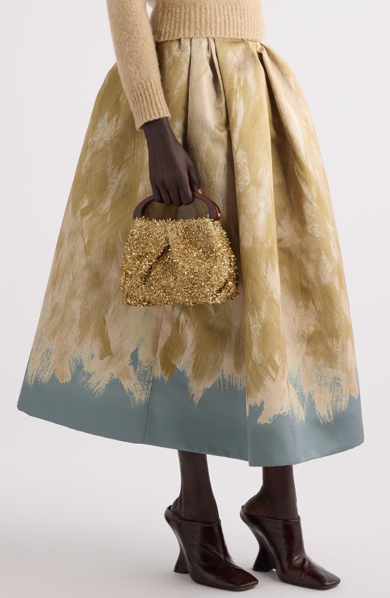 Dries Van Noten Small Sparkle Top Handle Bag, Alternate, color,