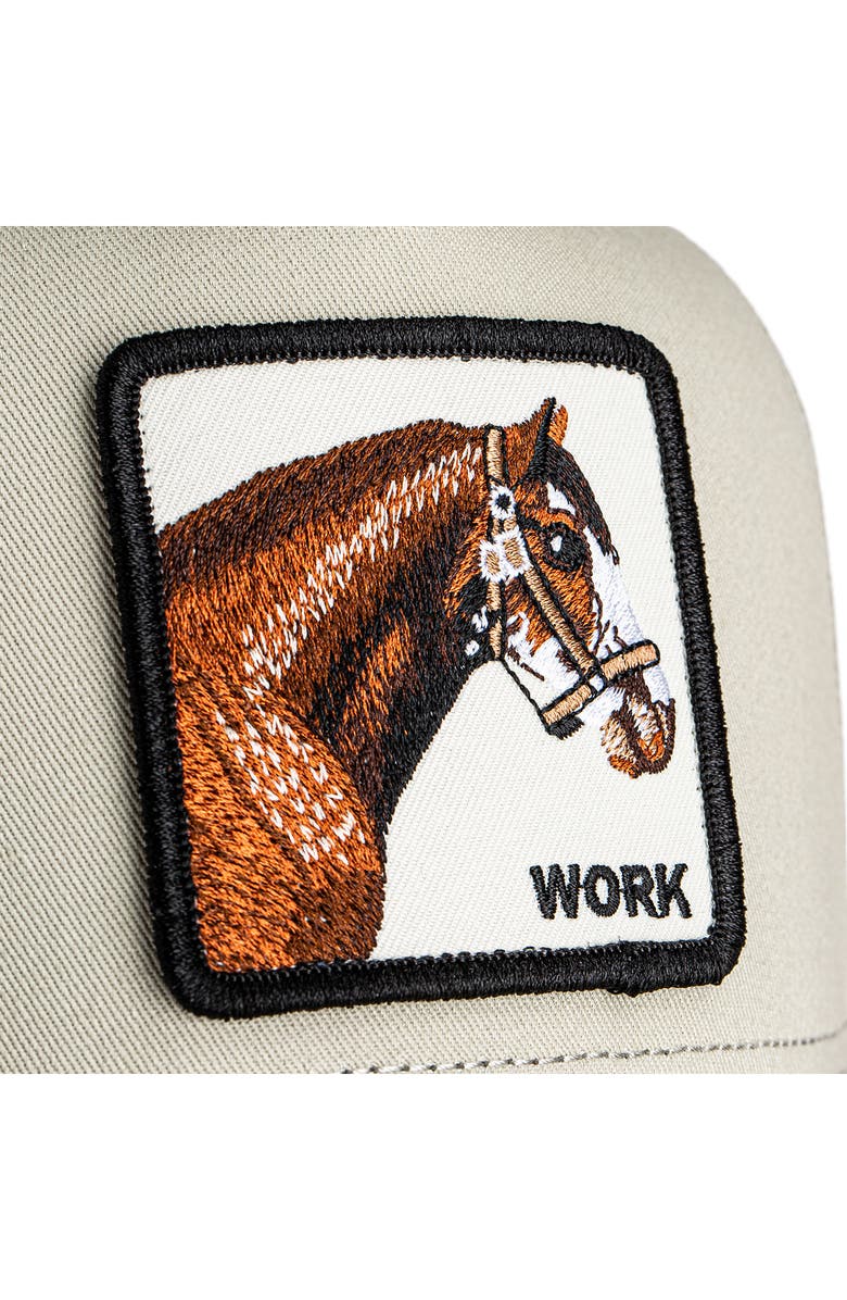 Goorin Bros. Work Horse Embroidered Patch Trucker Hat, Alternate, color, Scout