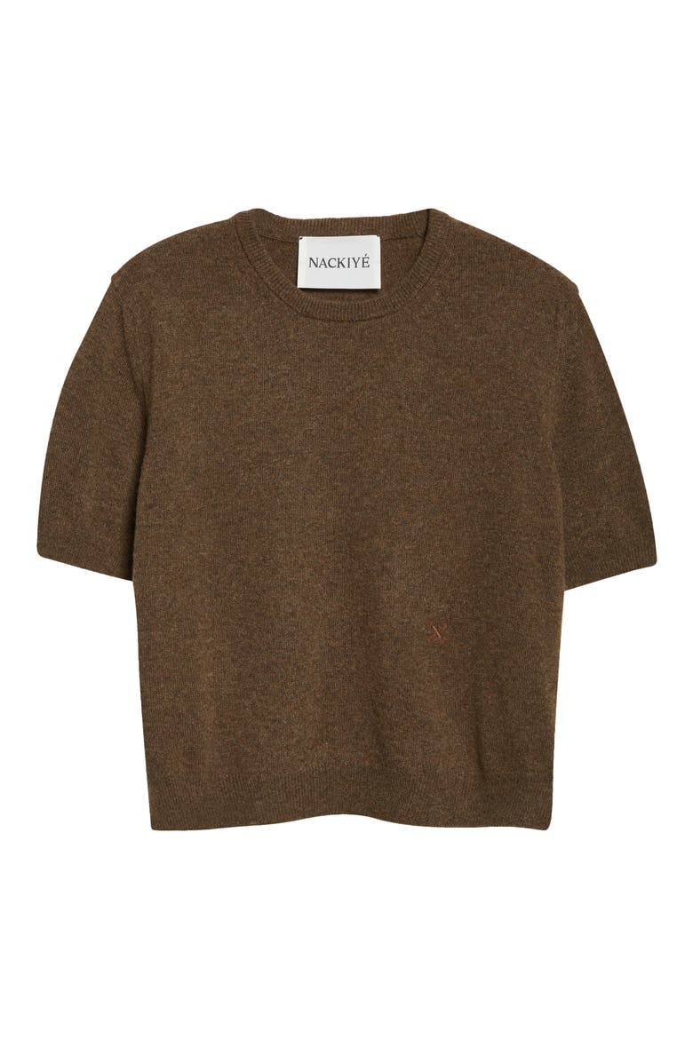 Short Sleeve Cashmere Sweater, Alternate, color, CASTAGNA CASTAGNA