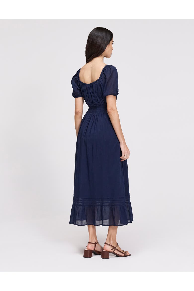 Mandy Cotton Voile Midi Dress, Alternate, color, Navy