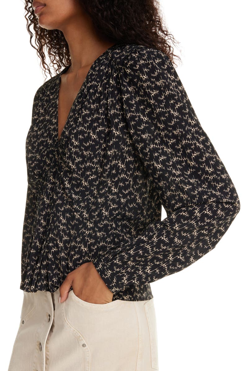 Isabel Marant Étoile Eddy Long Sleeve Top, Alternate, color, 