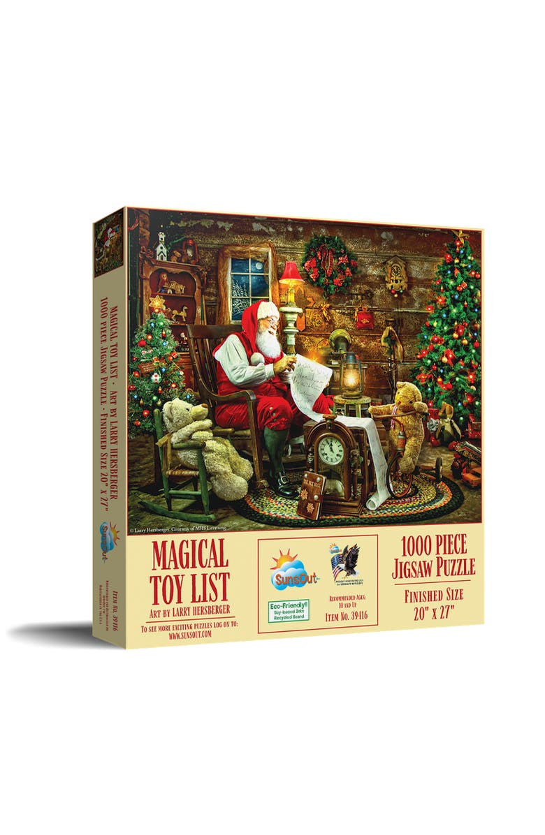 Sunsout Magical Toy List 1000 piece Jigsaw Puzzle for Adults, Main, color, Multicolor