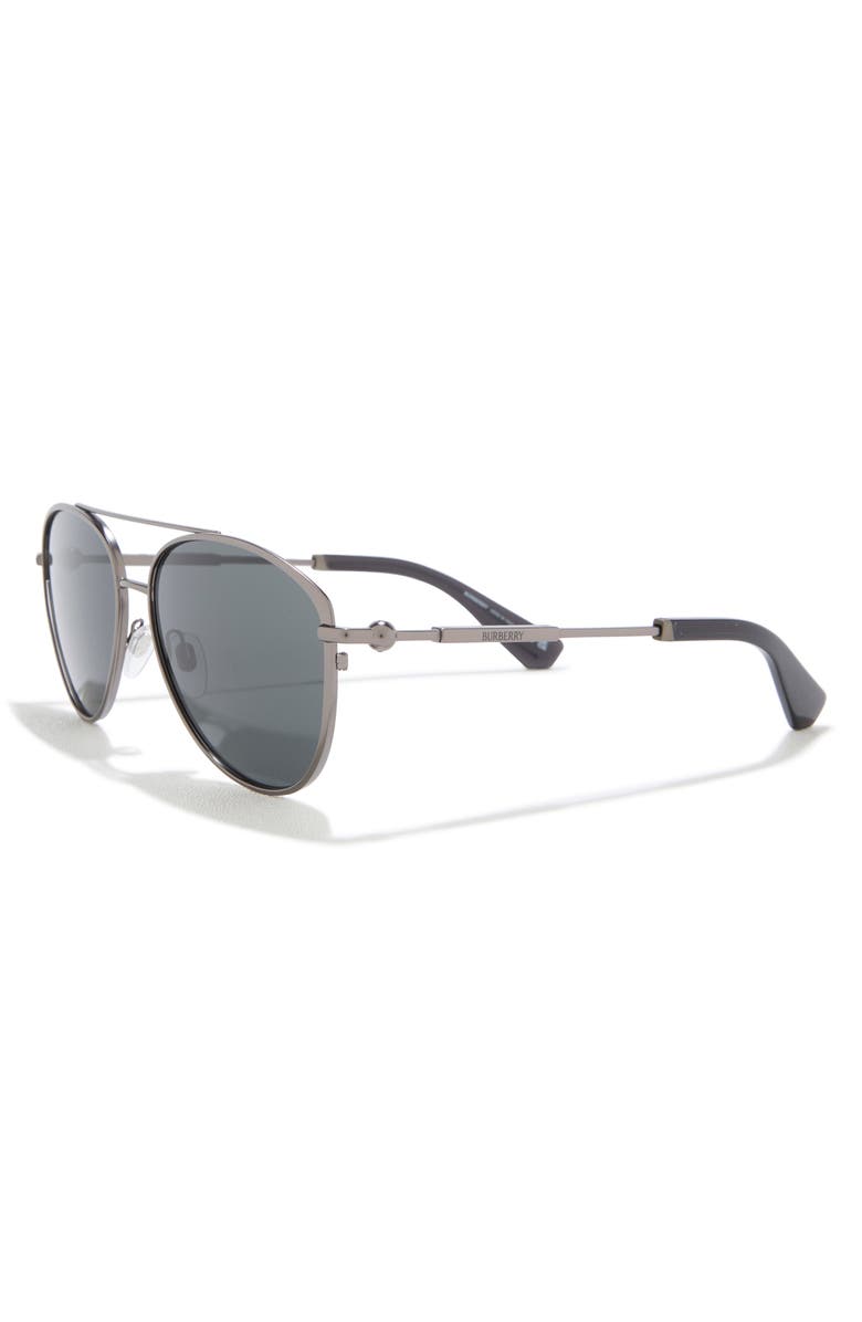Burberry 59mm Pilot Sunglasses, Alternate, color, Dark Grey