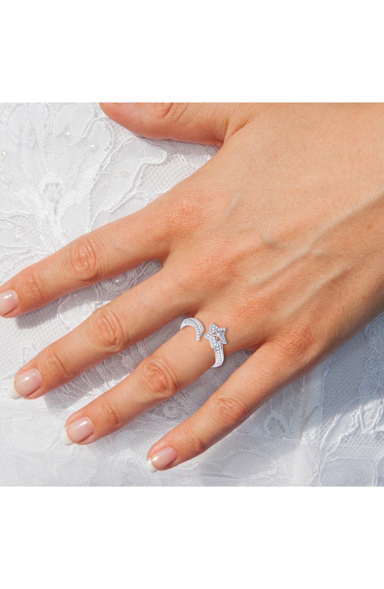 LuvMyJewelry Milky Way Sterling Silver Diamond Ring, Alternate, color, Silver