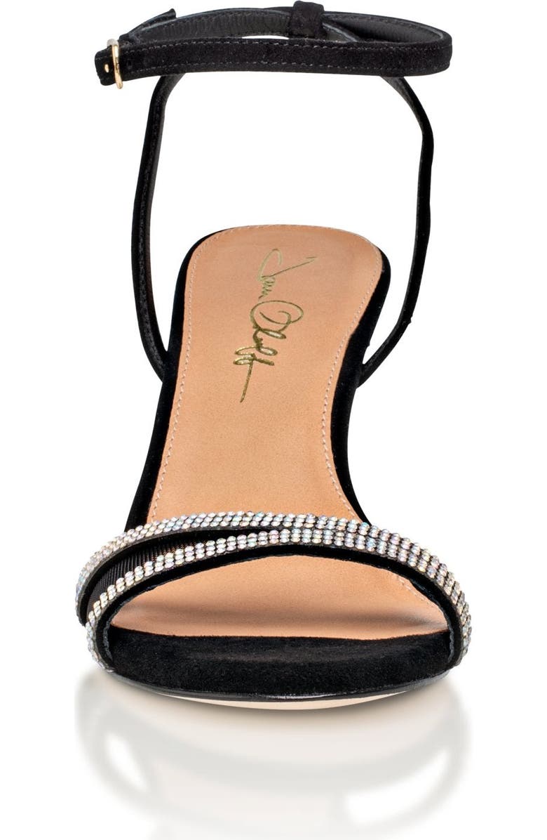 Joan Oloff Shoes Fame Ankle Strap Sandal Heel, Alternate, color, Black