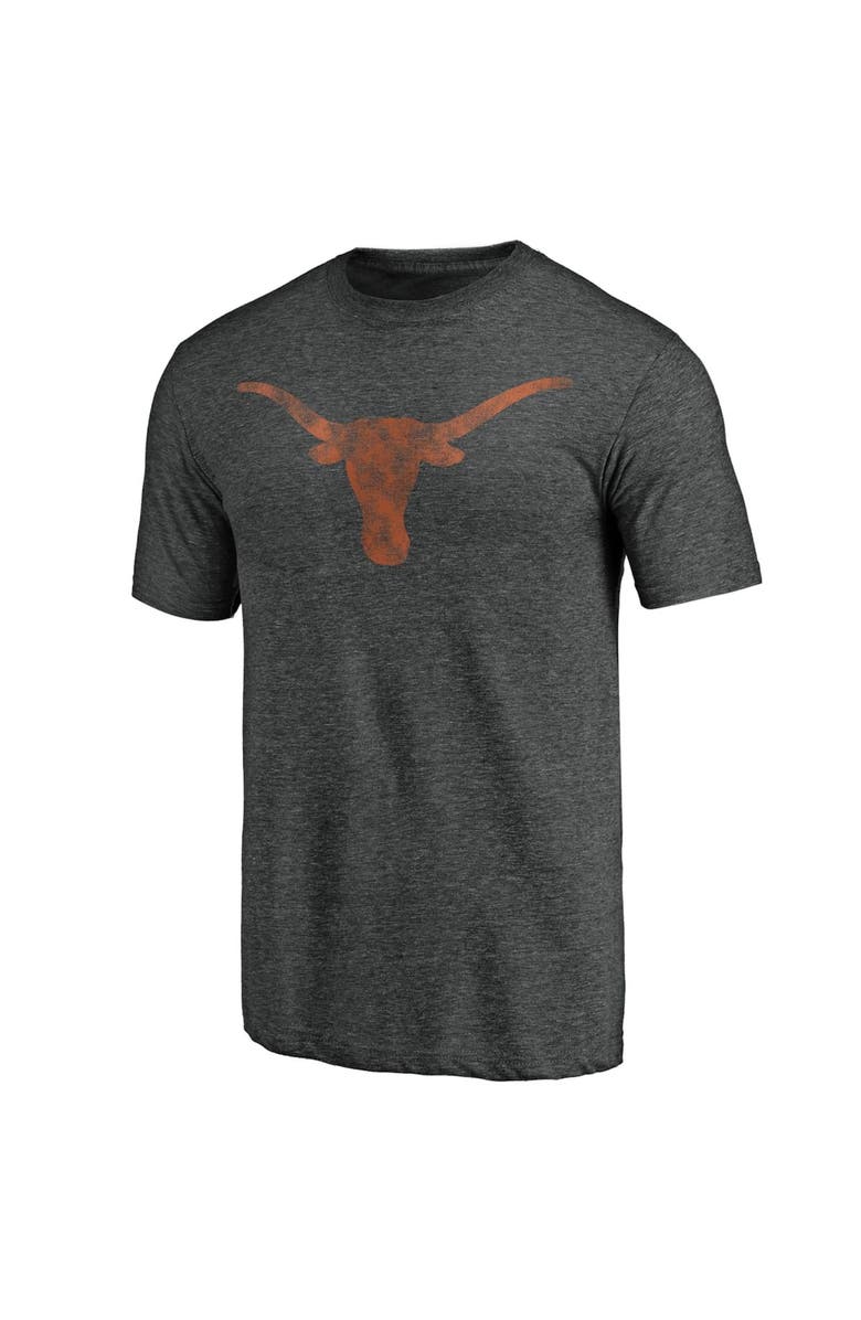 FANATICS Men's Fanatics Branded Heathered Charcoal Texas Longhorns Classic Primary Tri-Blend T-Shirt, Main, color,