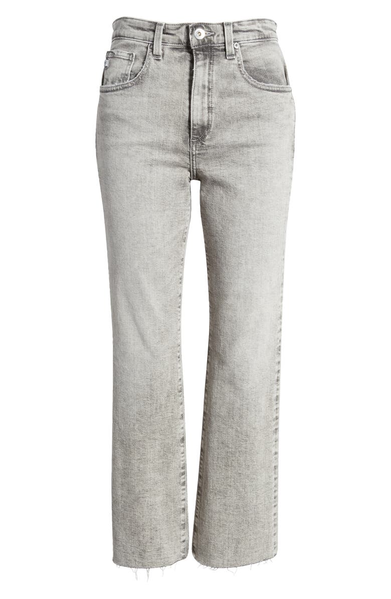 AG Kinsley Raw Hem High Waist Ankle Flare Jeans, Alternate, color, Shaded Moonwash