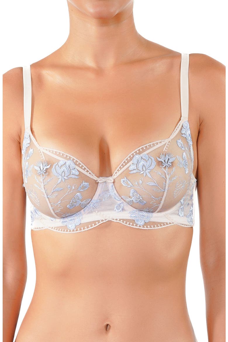 Boheme Underwire Bra, Main, color, FLORAL WHITE