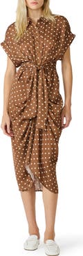 Steve Madden Tori Polka Dot Shirtdress