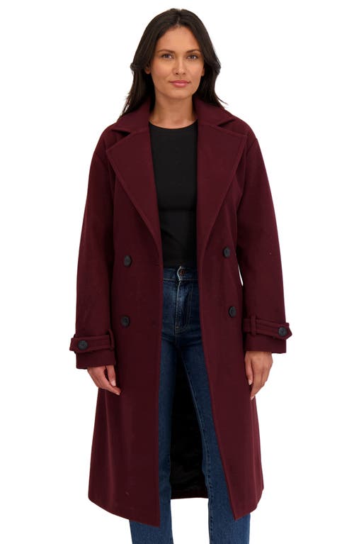 Sebby Wool Oversize Trench Coat In Brown