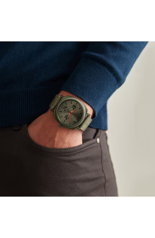Ted Baker Men's Caine Green Leather Strap Watch 42mm In Green
