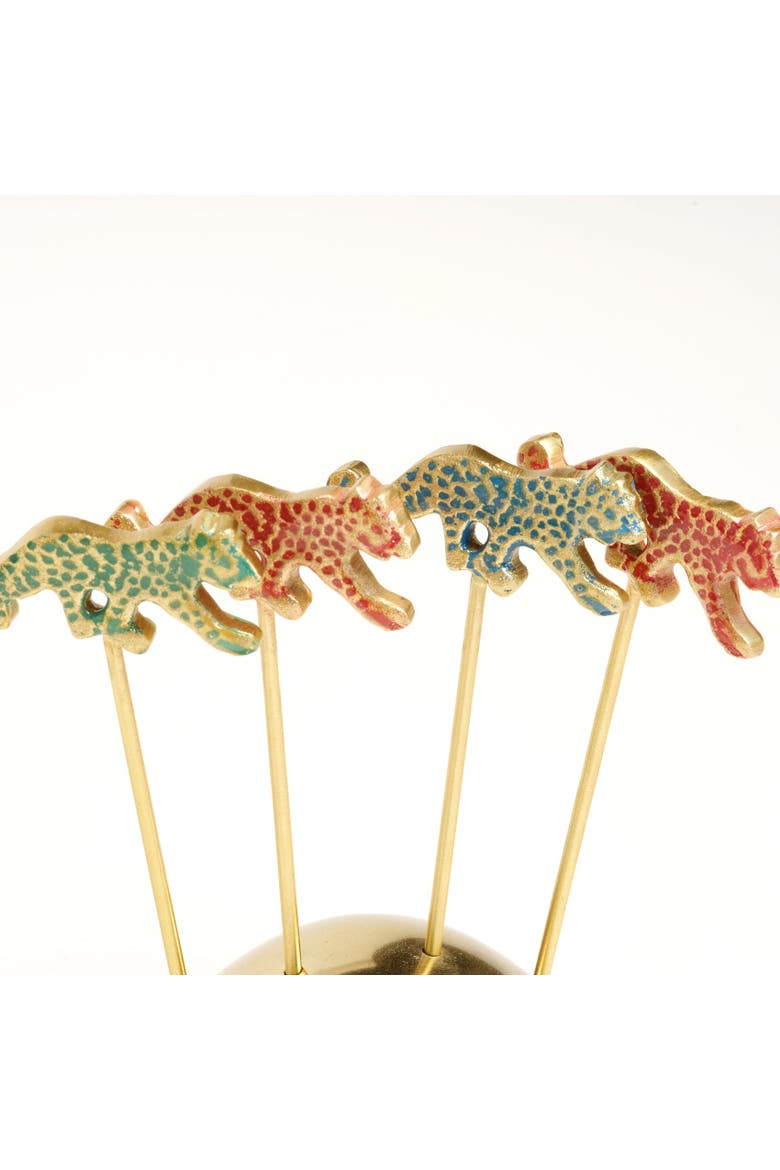 Tanda Steel Cocktail Sticks Leopar Entertaining Essential, Alternate, color, Metallic Gold