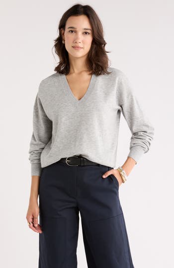 Nordstrom Rack V-neck Pullover Sweater In Gold