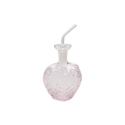 Glass Strawberry Shaped Oil Cruet with Stopper