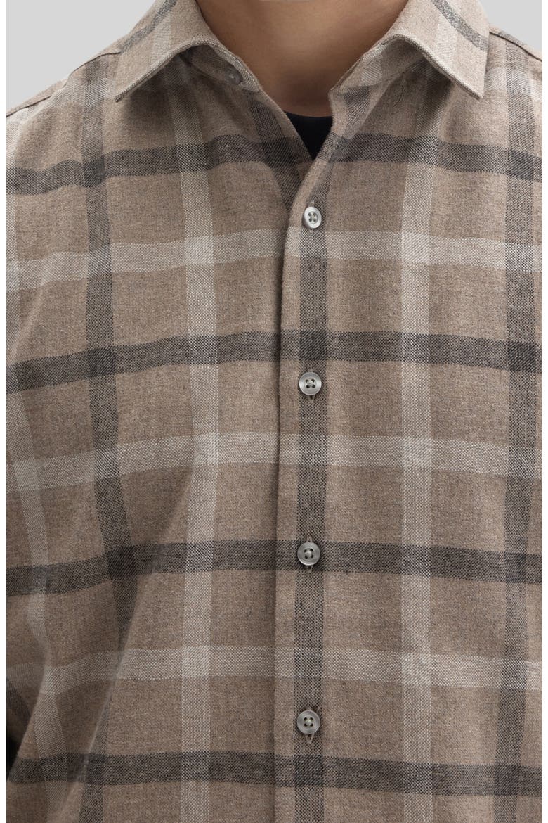 Liam Plaid Button Down Shirt, Alternate, color, SEQUOIA