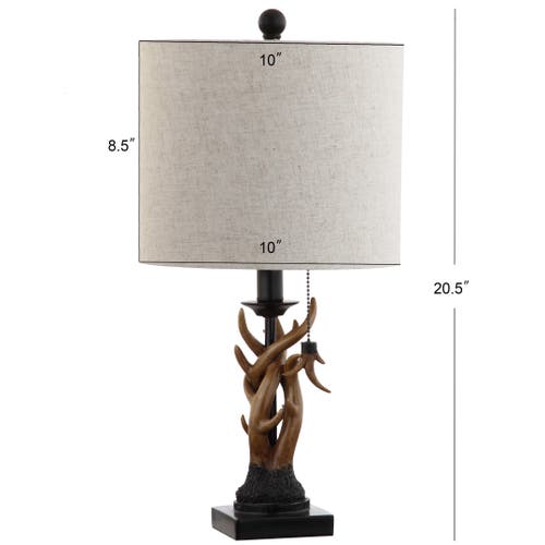 Jonathan Y Designs Gaston 20.5in Resin Mini Table Lamp In Black/brown