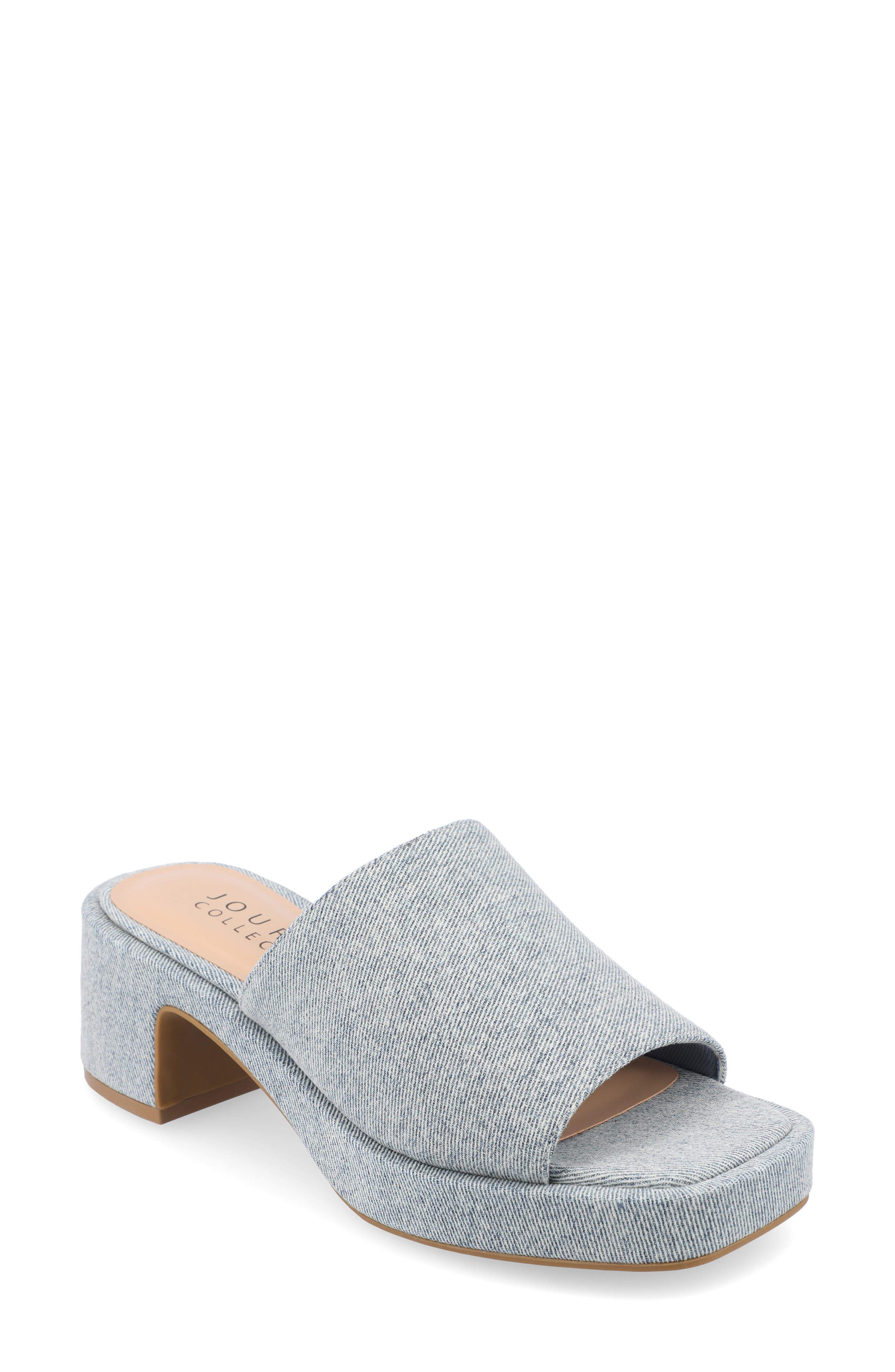 Journee Collection Bessa Block Heel Slide Sandal