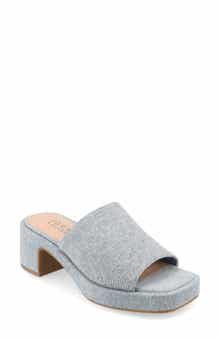 Journee Collection Bessa Block Heel Slide Sandal