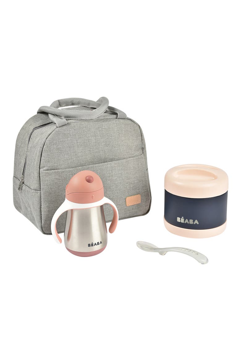 Kids' On-the-Go Insulated Lunch Bag & Meal Set, Alternate, color, ROSE