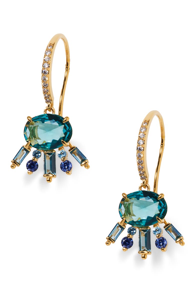Stellar Drop Earrings, Main, color, GOLD