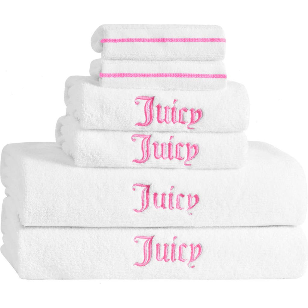 Shop Juicy Couture Neon Border 6-piece Towel Set