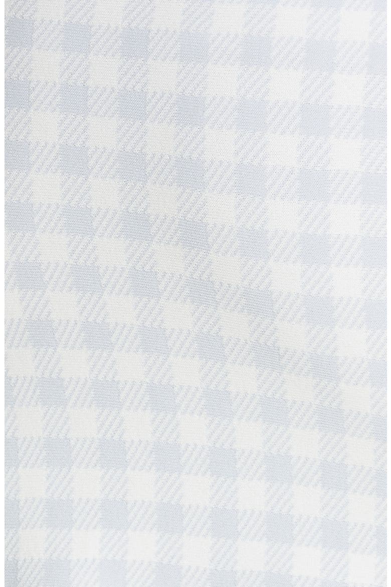 Jonathan Simkhai Gingham Knit Trumpet Skirt, Alternate, color, LIGHT BLUE