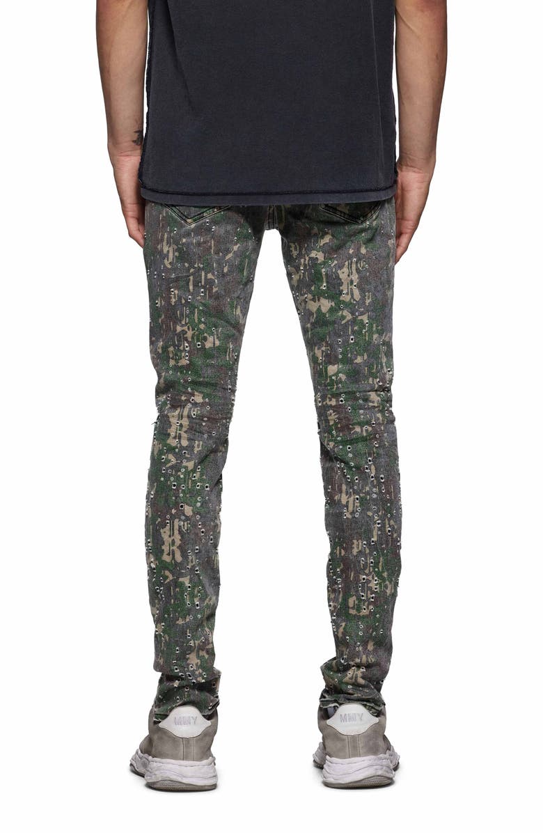 PURPLE BRAND Militaire Buckshot Camo Skinny Jeans, Alternate, color, Aop