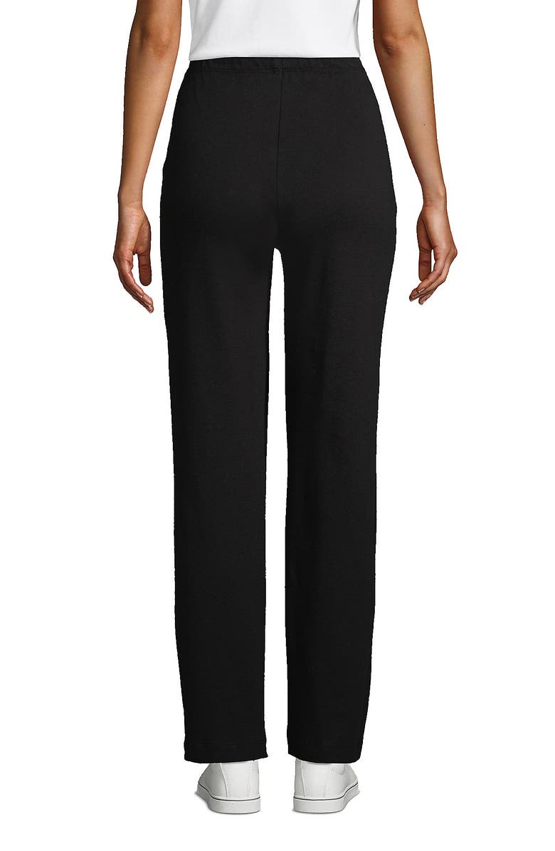 Lands' End Sport Knit High Rise Pants, Alternate, color, Black