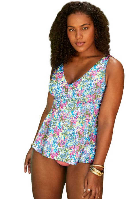V-Neck Flowy Tankini Top