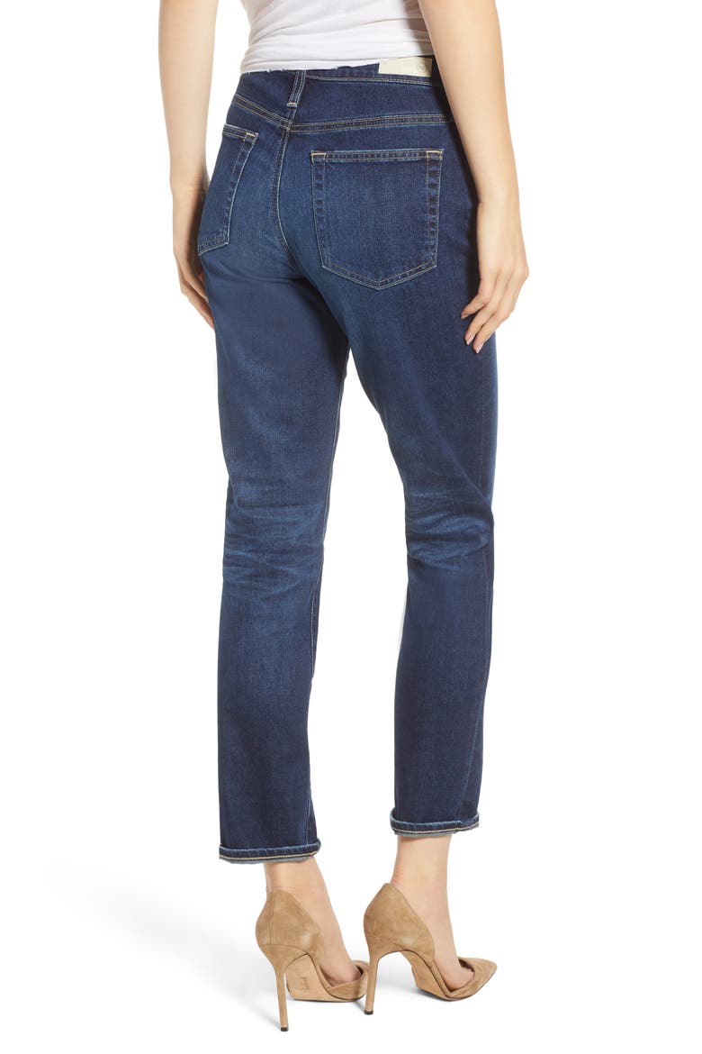 The Isabelle High Waist Crop Straight Leg Jeans, Alternate, color, 12 YEARS VERBIAGE