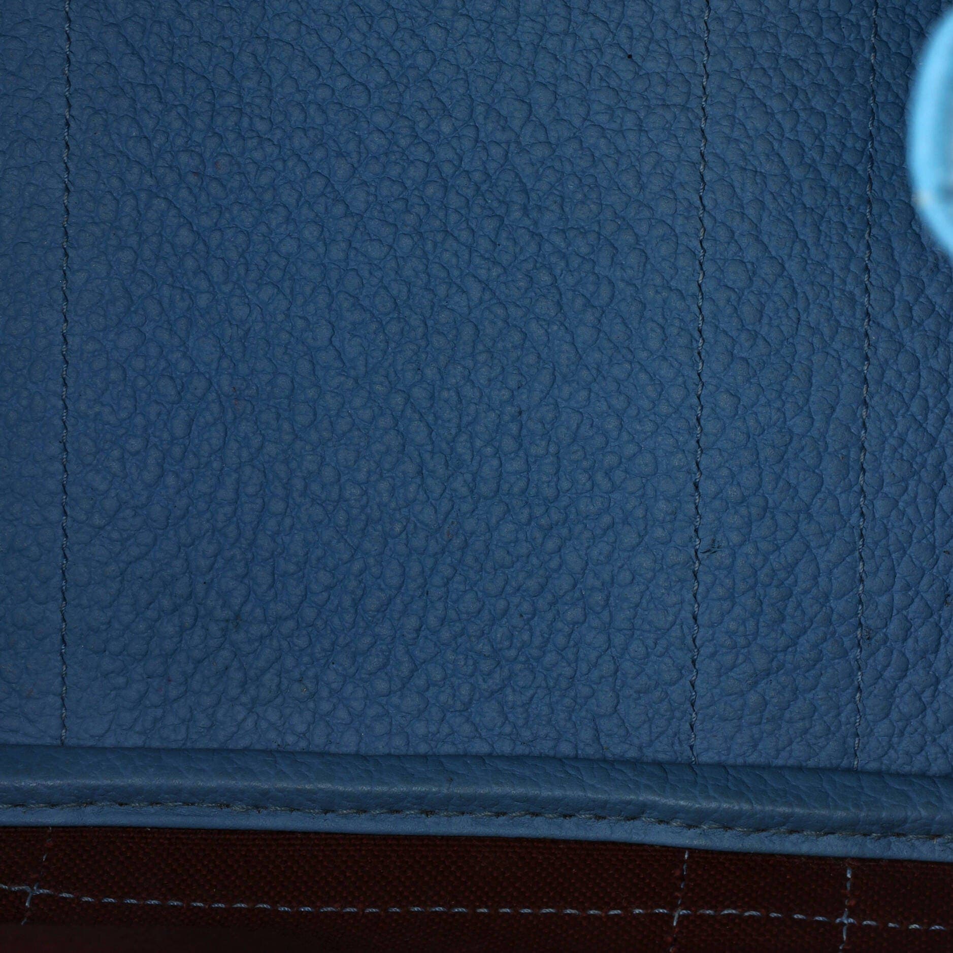 Pre-Owned Hermes Garden Party Tote Toile and Leather 30, Alternate, color, Bleu Du Nord