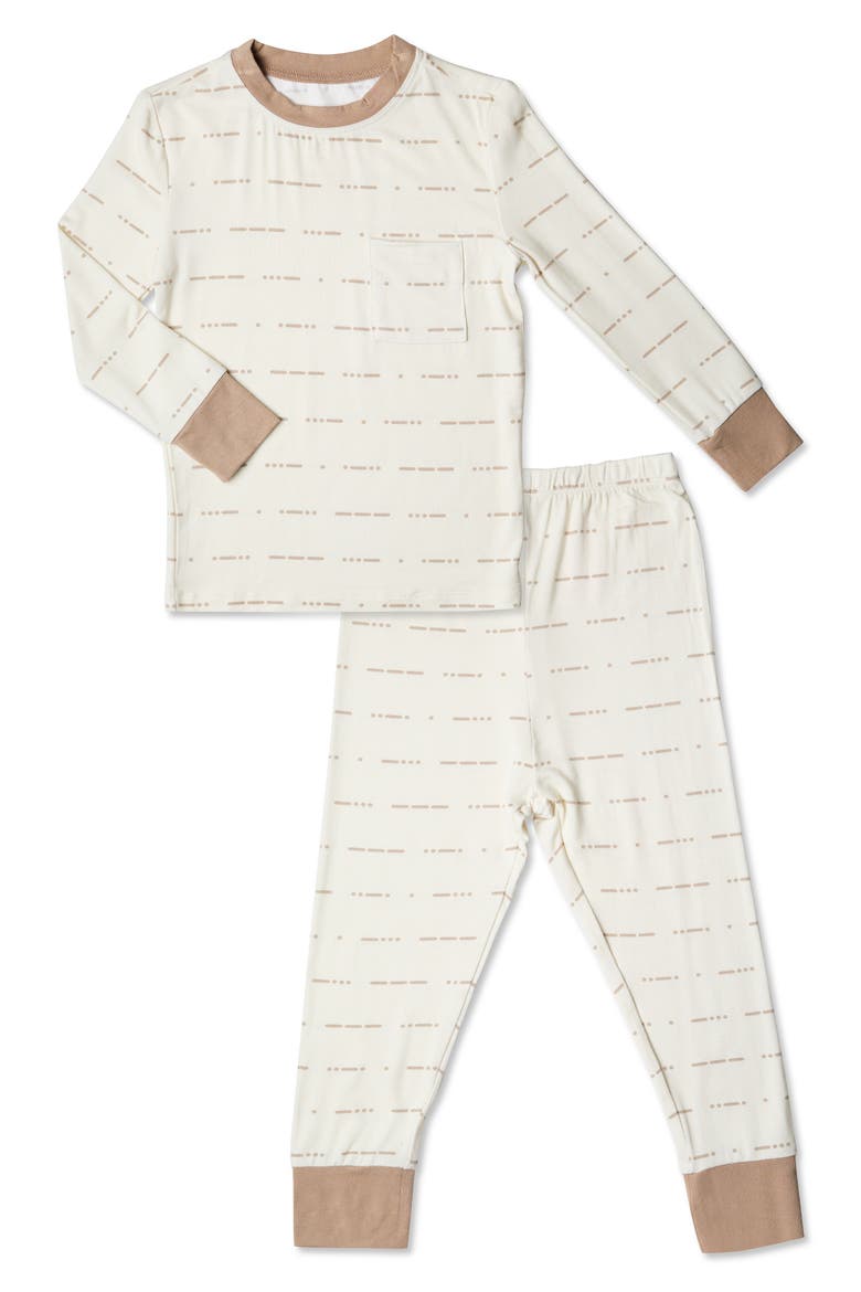 Baby Grey Fitted Two-Piece Pajamas, Main, color, LOVE