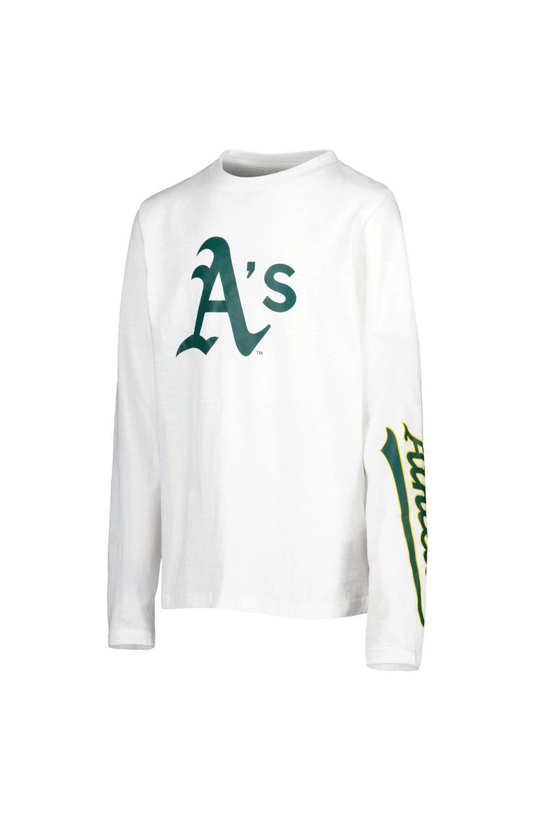 STITCHES Youth Stitches Green/White Oakland Athletics Combo T-Shirt Set, Alternate, color, Green