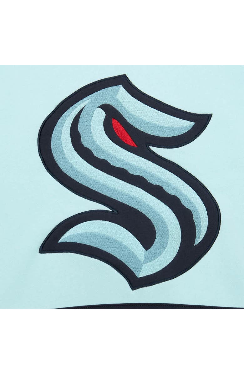 Mitchell & Ness Men's Light Blue Seattle Kraken Heritage Lace-Up Pullover Sweatshirt, Alternate, color, Light Blue