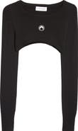 Marine Serre Moon Logo Ultracrop Sweater