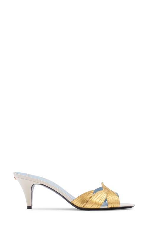 Valentino Open-toe High-heeled Sandals In Light Ivory/old Gold