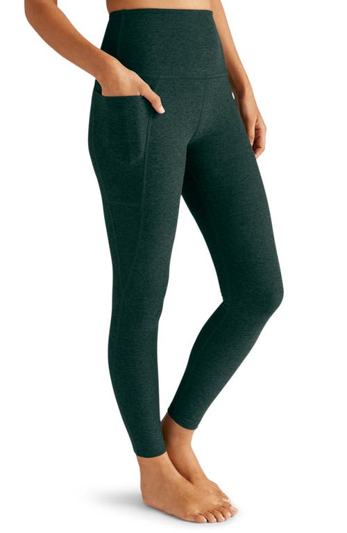 Beyond Yoga Everyday Space Dye High Waist Pocket Leggings In Green