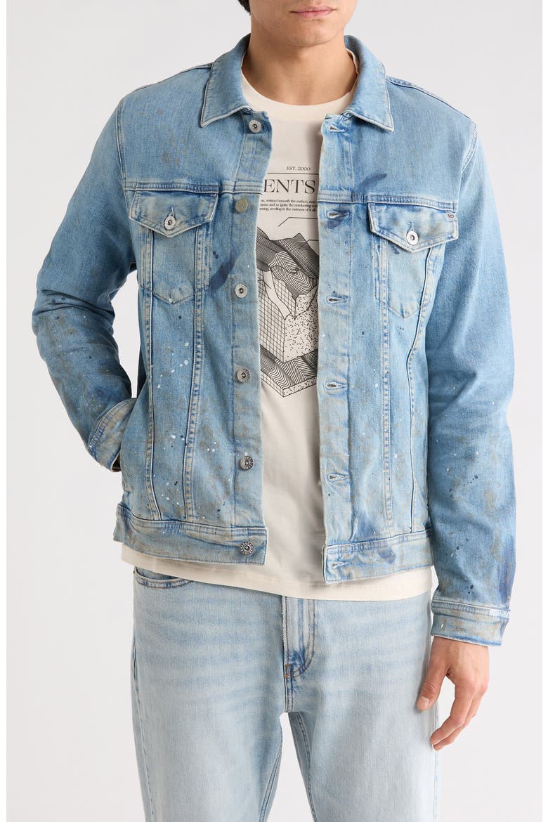 Dart Denim Jacket, Main, color, 19 YEARS PETROGLYPH PAINTED
