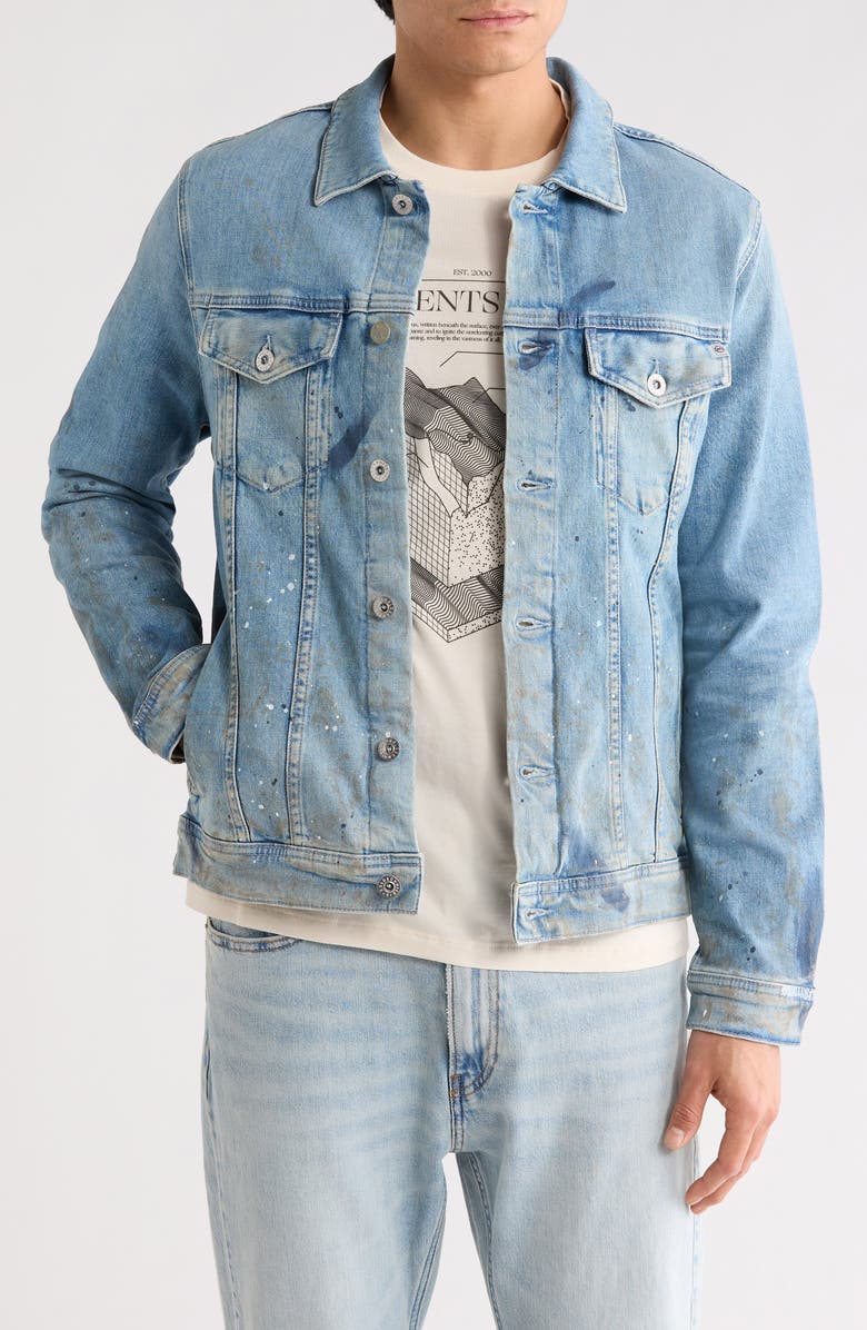 AG Dart Denim Jacket, Main, color, 19 Years Petroglyph Painted