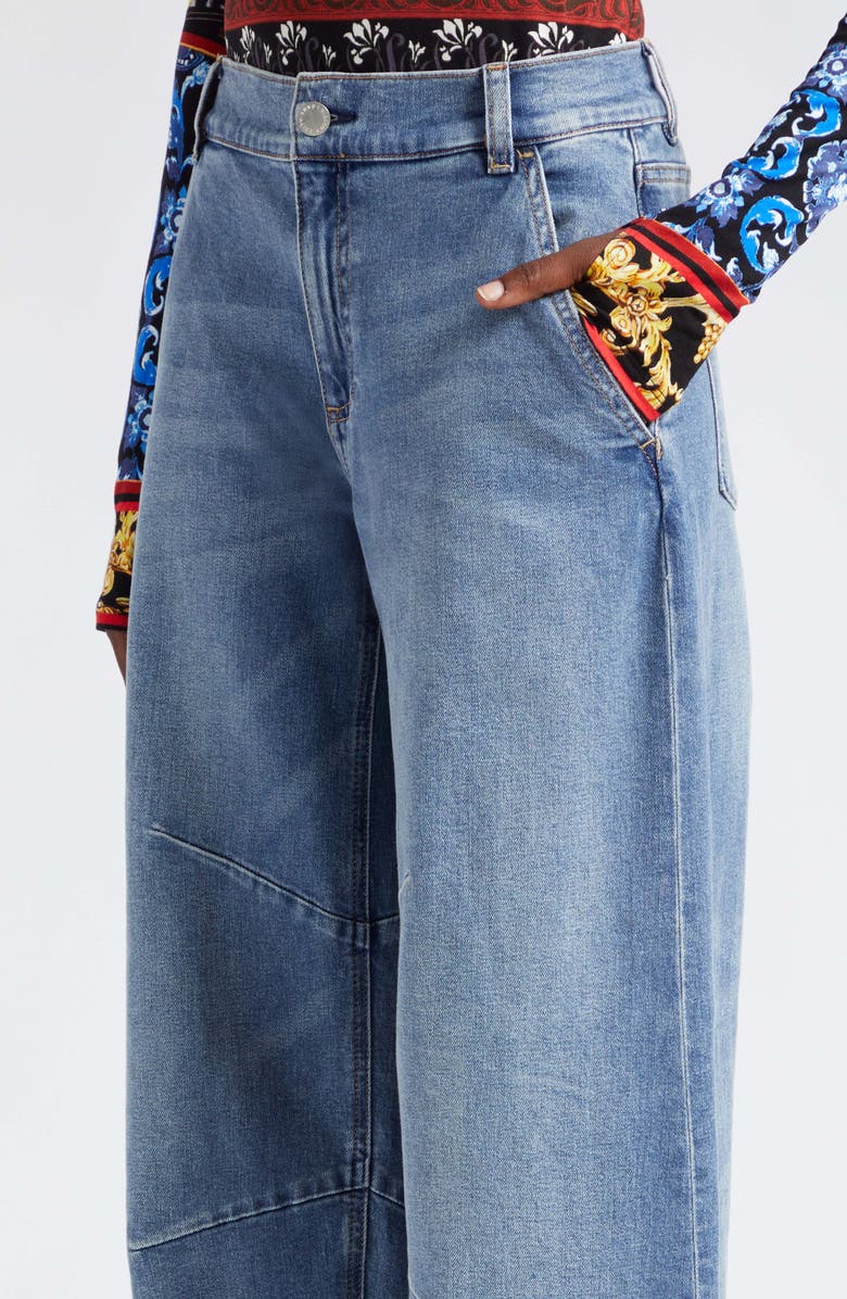 Alice + Olivia Parker Wide Leg Jeans, Alternate, color, 