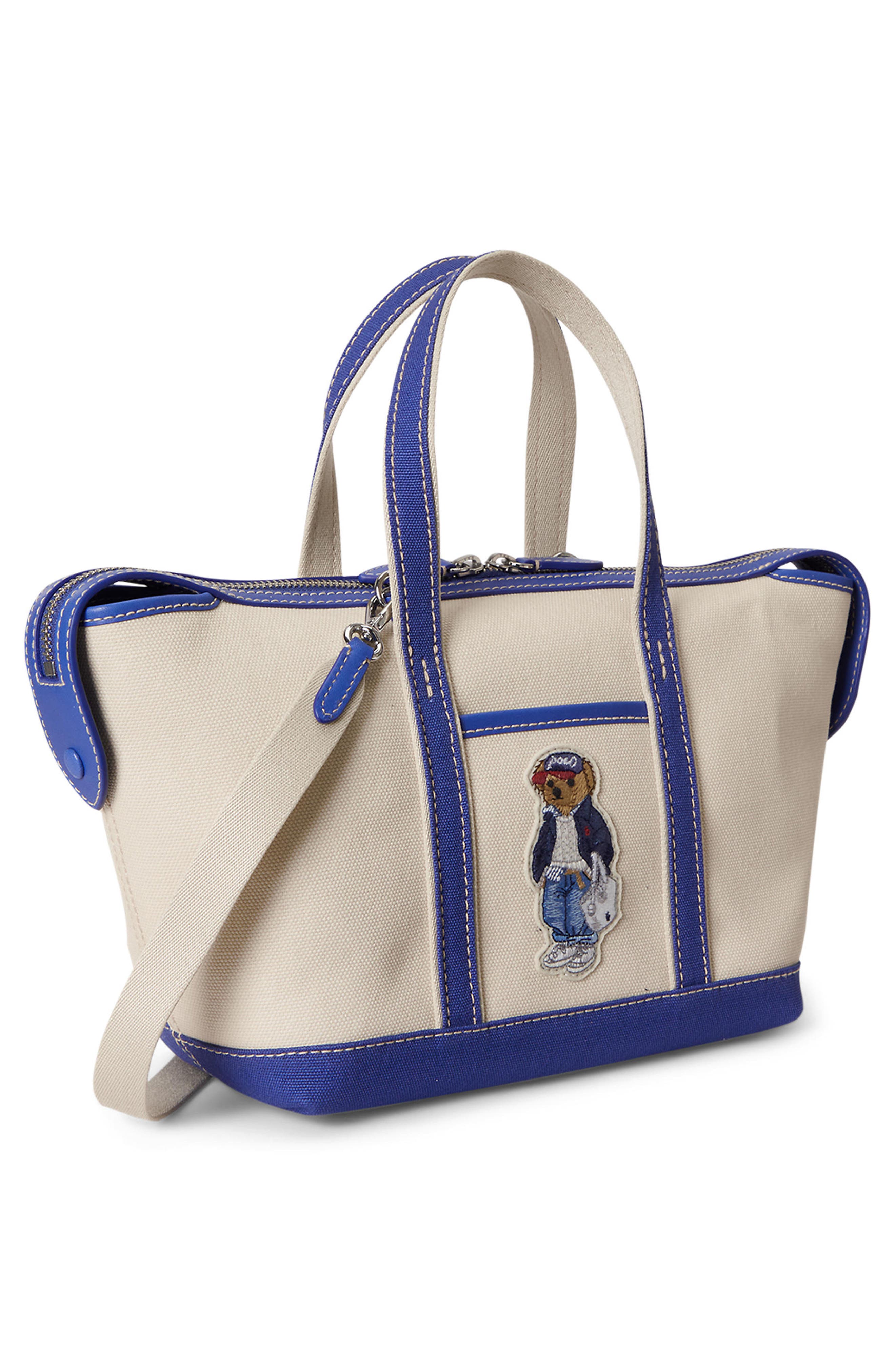 Polo Ralph Lauren Spring Bear Mini Shopper Tote, Alternate, color, 