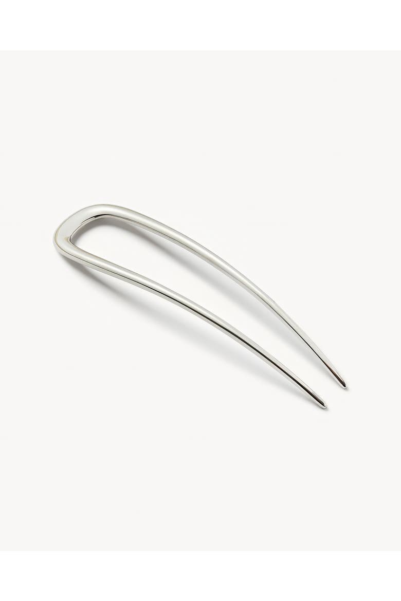 Midi French Hair Pin, Alternate, color, Silver
