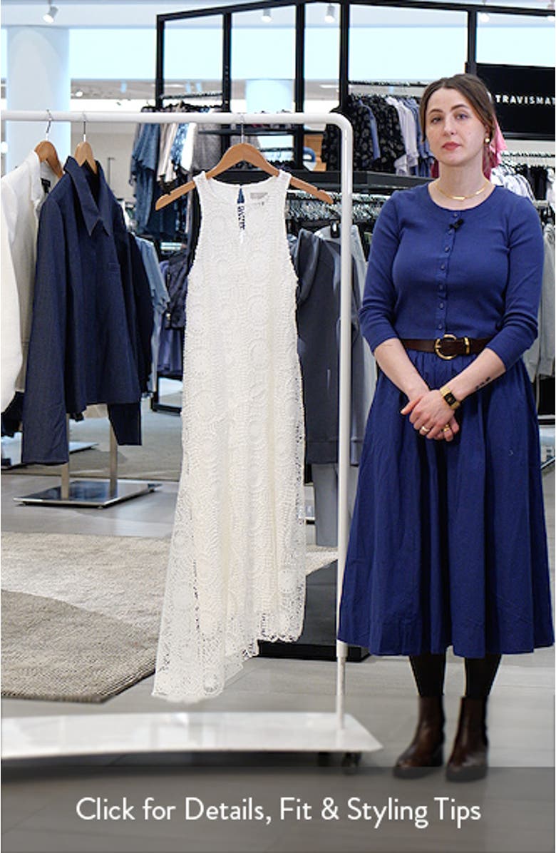 Embroidered Lace Midi Dress, sales video thumbnail