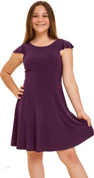Un Deux Trois Flutter Sleeve Dress
