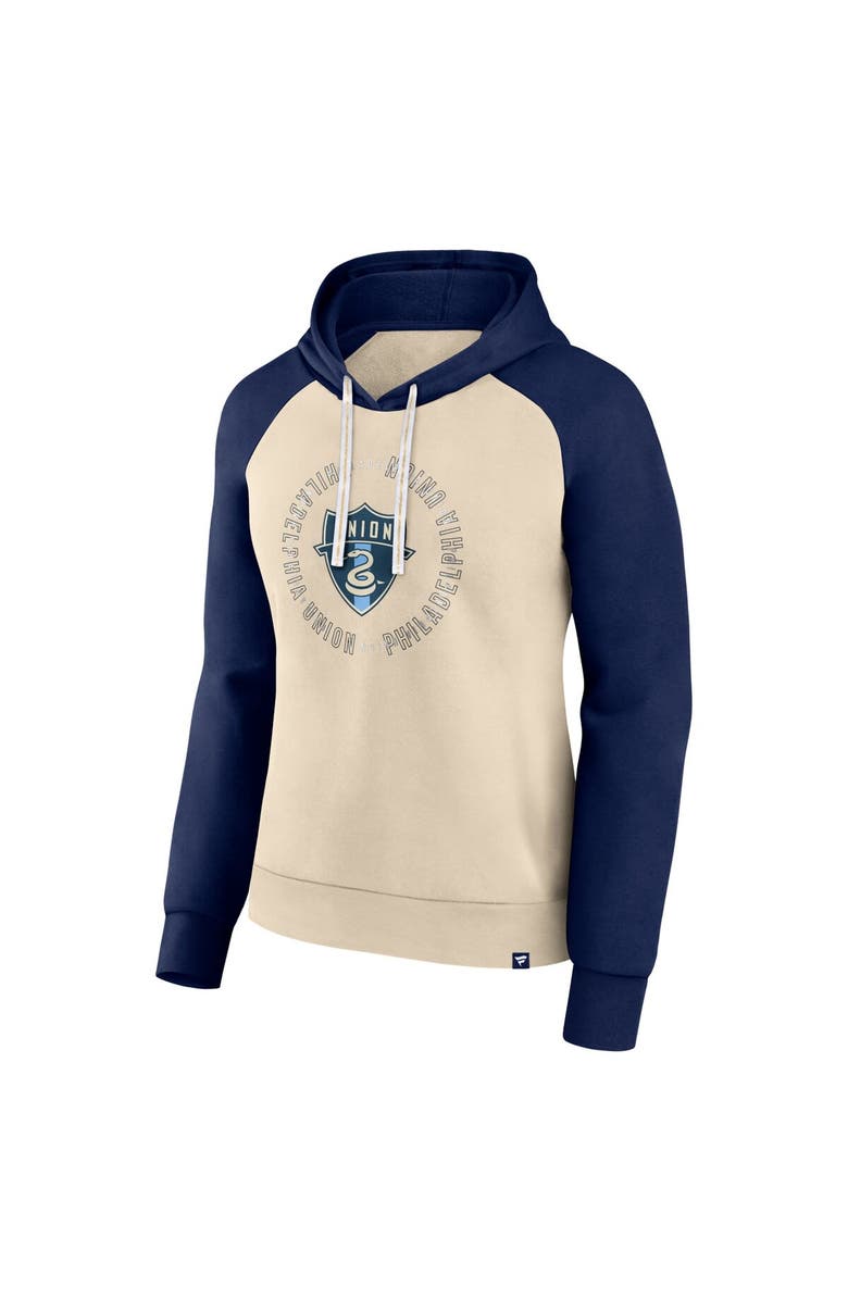 FANATICS Women's Fanatics Branded Cream/Navy Philadelphia Union Instep Pullover Hoodie, Alternate, color, 