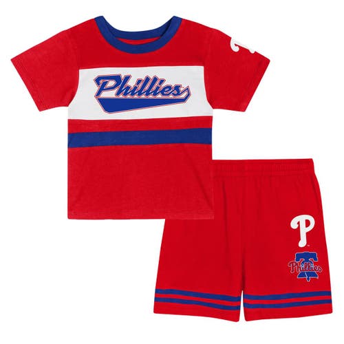 Outerstuff Kids'  Toddler  Red Philadelphia Phillies Bonus Ball T-shirt & Shorts Set