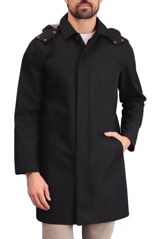 Shop Bagatelle Rain Mac Jacket With Removable Hood In Black