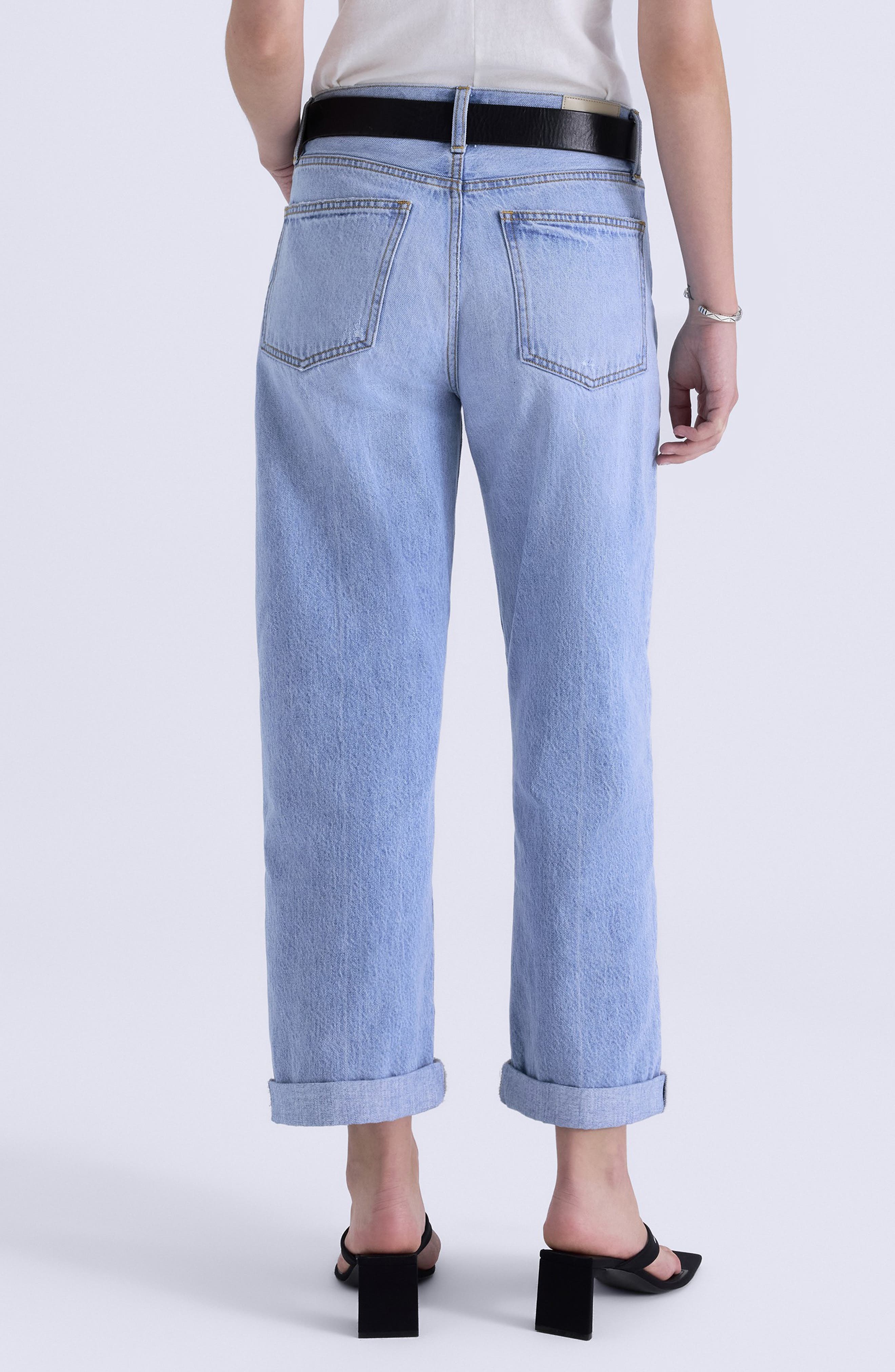 Donny Cuffed High Waist Boyfriend Jeans - image 2